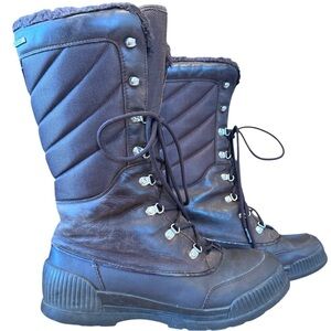 Rockport Leather Hydro-Shield Women’s Lace Up Waterproof Snow Boot Brown Size 9